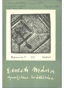  - Ecsedi Mária grafikus kiállítása (dedikált), Szekszárd 1988 antikvár könyv