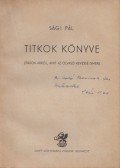 Sági Pál - Titkok könyve (dedikált)