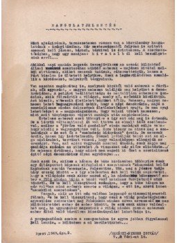 Reményi Gyenes István - Reményi Gyenes István újságíró, sanzonfordító, dalszövegíró hangulatjelentése 1949-ből. [Kézirat.], Budapest 1949 antikvár könyv