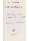 Kertész Imre - Sorstalanság (dedikált)