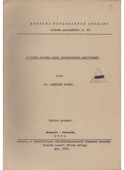 Nahoczky Alfonz - A vízgőz szerepe hazai barnaszeneink gázításánál, Budapest 1952 antikvár könyv