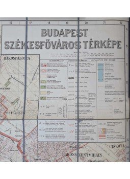  - Budapest székesfőváros térképe. Mérték: 1:25.000. Készült 1935 körül., Budapest 1933 antikvár könyv