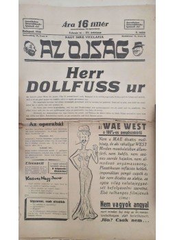 Nagy Imre, Bodor Pál - Az Ojság. Nagy Imre vicclapja. Megjelenik minden vasárnap. Szerkesztő: Bodor Pál.  XV–XVI. évfolyam, szórványszámok: 11 szám az 1934., 8 szám az 1935. évfolyamból., Budapest 1934 antikvár könyv