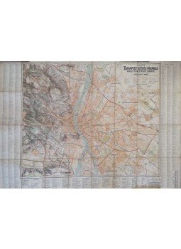 Kogutowicz Manó - Budapest Székes Főváros egész területének térképe. 1907. Hivatalos adatok alapján kidolgozta Kogutowicz Manó. Mérték: 1 : 25.000., Budapest 1907 antikvár könyv
