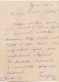 Fodor József - Fodor József (1898–1973) költő, műfordító saját kézzel írt és aláírt levele Ránki (született Rottmann) Andor nyomdásznak, valamint a költő egy Ránki Andorhoz címzett versének folyóiratkivágása.