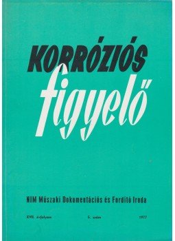 Bozsó Istvánné - Korróziós figyelő XVII. évfolyam 5.szám,  1977 antikvár könyv