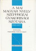 Füredi Mihály (szerk.),Kelemen József - A mai magyar nyelv szépprózai gyakorisági szótára