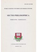 Horváth Zita,Ugrai János - Sectio Philosophica Tomus XVII.-Fasciculus 1.