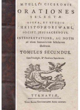 Marcus Tullius Cicero - M. Tullii Ciceronis orationes selectae. II., Tyrnaviae 1756 antikvár könyv