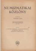Huszár Lajos - Numizmatikai közlöny LVII-LXIX.