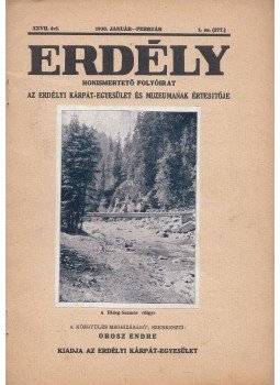 Orosz Endre (szerk.) - Erdély - Honismertető folyóirat 1930. január-február XXVII. évf. 1. sz. (277.), Budapest 1930 antikvár könyv