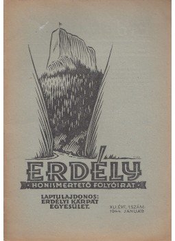 Balogh Ernő - Erdély - Honismertető folyóirat 1944. január XLI. évf. 1. szám (367.), Kolozsvár 1944 antikvár könyv