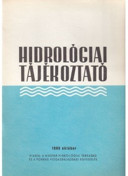 Környei László - Hidrológiai Tájékoztató 1988 október, Budapest 1988 antikvár könyv