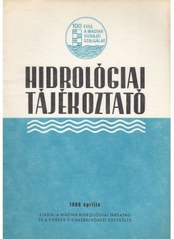 Környei László - Hidrológiai Tájékoztató 1986 április, Budapest 1986 antikvár könyv
