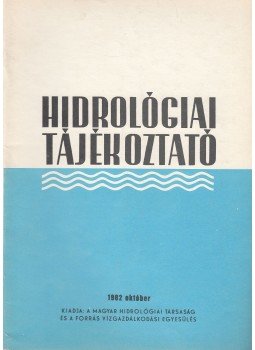 Környei László - Hidrológiai Tájékoztató 1982 október, Budapest 1982 antikvár könyv