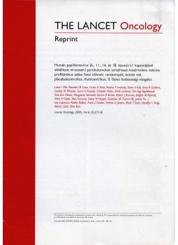  - The Lancet Oncology Reprint 2005; Vol 6,  2005 antikvár könyv