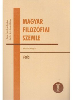 Ambrus Gergely  - Magyar Filozófiai Szemle 2018/2, Budapest 2018 antikvár könyv