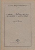 László Dezső - A jelzős "főnévi csoport" kérdései a magyarban