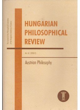 Ambrus Gergely , Friedrich Stadler - Hungarian Philosophical Review Vol. 62. (2018/4) Ambrus Gergely , Friedrich Stadler - Hungarian Philosophical Review Vol. 62. (2018/4), Budapest 2018 antikvár könyv