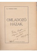 Farkas Imre - Omladozó házak. [Regény.] (Dedikált.)