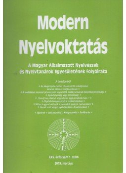 Nádor Orsolya - modern nyelvoktatás XXV. évf. 1. szám Nádor Orsolya - modern nyelvoktatás XXV. évf. 1. szám, Budapest 2019 antikvár könyv