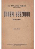 Pollák Miksa - Dr. Pollák Miksa soproni főrabbi ünnepi beszédei. I.