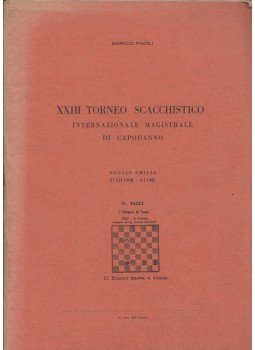 Enrico Paoli - XXIII Torneo Scacchisto Internazionale Magistrale di Capodanno,  1981 antikvár könyv