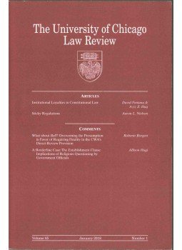  - The University of Chicago Law Review Vol. 85 No. 1,  2018 antikvár könyv