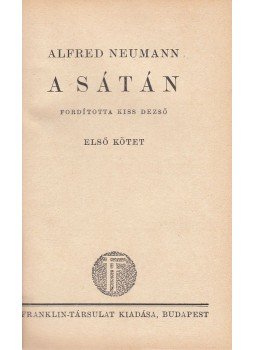 Alfred Neumann - A sátán I., Budapest 0 antikvár könyv