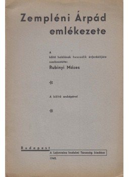 Rubinyi Mózes - Zempléni Árpád emlékezete (aláírt), Budapest 1940 antikvár könyv