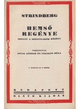 Strindberg - Hemső regénye Strindberg - Hemső regénye, Budapest 0 antikvár könyv