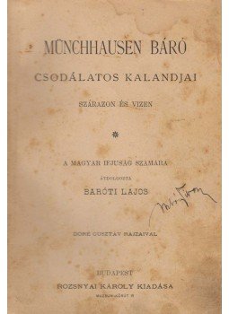 Bürger, Gottfried August - Münchhausen báró csodálatos kalandjai szárazon és vizen, Budapest 0 antikvár könyv