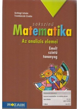 Schlegl István, Trembeczki Csaba - Sokszínű matematika - Az analízis elemei Schlegl István, Trembeczki Csaba - Sokszínű matematika - Az analízis elemei, Szeged 2017 antikvár könyv