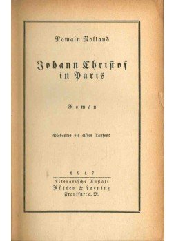 Romain Rolland - Johann Christof in Paris, Frankfurt am Main 1917 antikvár könyv