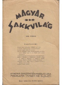 Tóth László - Magyar Sakkvilág 1926, Junius, Budapest 1926 antikvár könyv