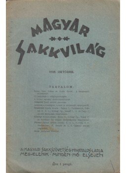 Tóth László - Magyar Sakkvilág 1928. Október., Budapest 1928 antikvár könyv