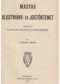 Timon Ákos - Magyar alkotmány- és jogtörténet