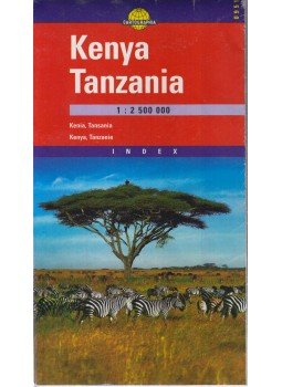 - Kenya Tanzánia Térkép (1:2500000) - Kenya Tanzánia Térkép (1:2500000), Budapest 2001 antikvár könyv