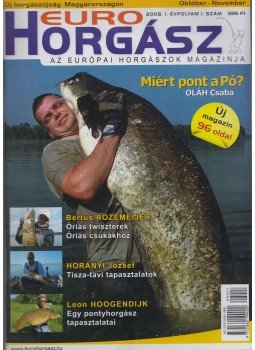 Békési János - Euro Horgász 2008. 1. szám Békési János - Euro Horgász 2008. 1. szám, Budapest 2008 antikvár könyv