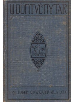 - Grill-féle Új Döntvénytár XXII. kötet 1928-1929., Budapest 1930 antikvár könyv