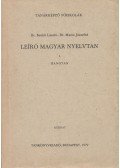 Benkő László,Mucsi Józsefné - Leíró magyar nyelvtan I.