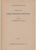 Bakos József - Leíró magyar nyelvtan II/1/b