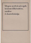 Rátz Miklós,Timkó György - Idegen nyelvű szövegek kézirat-előkészítése, szedése és korrektúrája