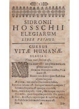 - Sidronii Hosschii - Elegiarum / Jacobi Wallii - Poematum - Sidronii Hosschii - Elegiarum / Jacobi Wallii - Poematum, Norimbergae 1697 antikvár könyv