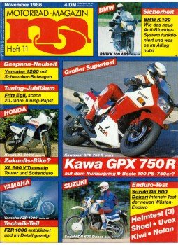 Franz Josef Schermer - Motorrad-Magazin 1986 November, Stuttgart 1986 antikvár könyv