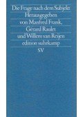 Manfred Frank,Gerard Raulet,Willem van Reijen - Die Frage nach dem Subjekt