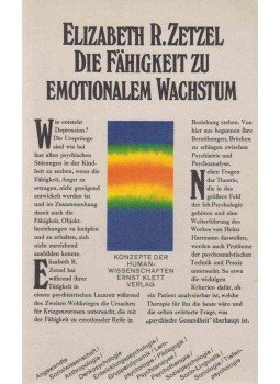 Elizabeth R. Zetzel - Die Fähigkeit zu emotionalem Wachstum, Stuttgart 1974 antikvár könyv