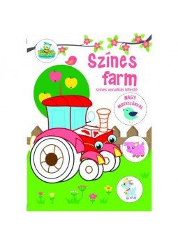 Dávid Ildikó - Színes farm - Színes vonalkás kifestő, null 2019 antikvár könyv