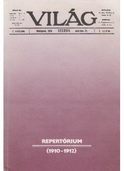 Czére Gyöngyvér - Világ - Repertórium (1910-1912) Czére Gyöngyvér - Világ - Repertórium (1910-1912), Budapest 1984 antikvár könyv