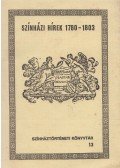 Wellmann Nóra - Színházi hírek 1780-1803